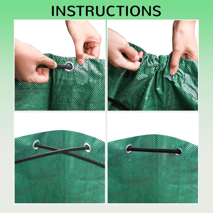 Lawn Bags: Leaf Collection Bag with Lid & Strap - Reusable Yard Essential