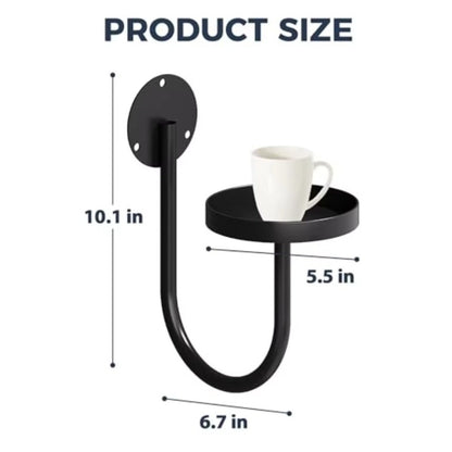 Sturdy Iron Wall Mounted Plant Holder Space Saving Bonsai Hanging Hanging Plant Stand Wall Art Black Storage Shelf Balcony