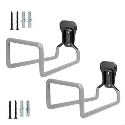 Iron Garden Hose Holder - Wall Mounted Hook Set (2pcs)