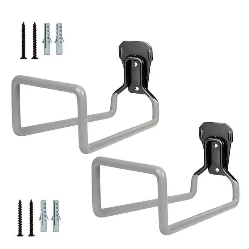 Iron Garden Hose Holder - Wall Mounted Hook Set (2pcs)