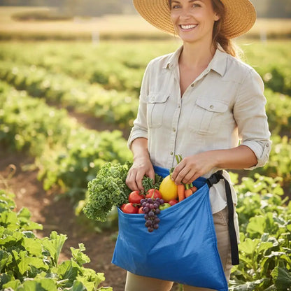 Waterproof Harvesting Apron Durable Picking Bag Fruit Vegetable Portable Farm Use Agricultural Waist Harvest Bag Garden Tool