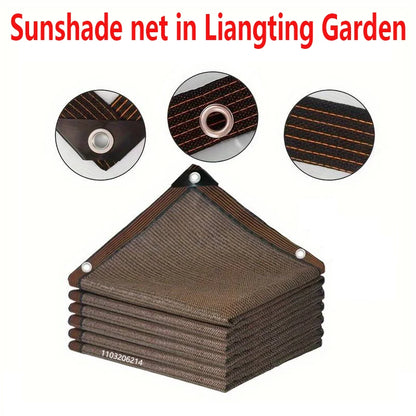 2x2mSunshade net 12 needle coffee sunshade net Home garden succulent UV protection 85-90% Sunshade net Balcony sunshade Car shed