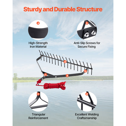 Rake 32in - No Assembly, 30ft Rope Included