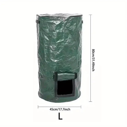 1 Bag Outdoor Compost Box, Reusable Garbage Bag, Self-Made Nutrient Soil Compost Bag, Kitchen Waste Collection Bag, Two-Way Zipp