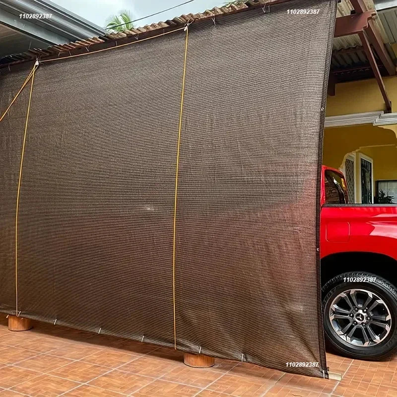 2x2mSunshade net 12 needle coffee sunshade net Home garden succulent UV protection 85-90% Sunshade net Balcony sunshade Car shed