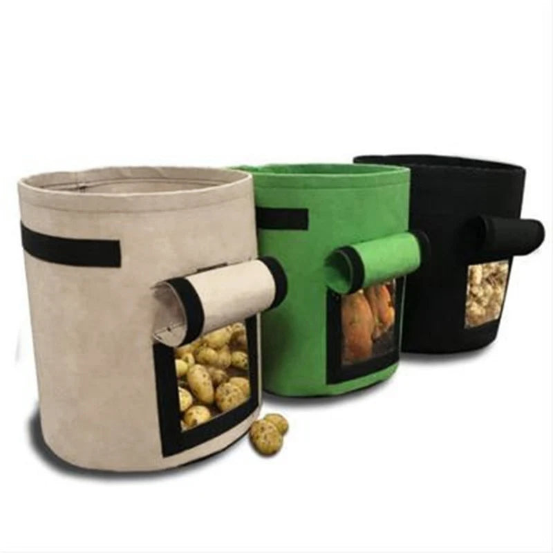 Large Felt Potato Grow Bag - Non-Woven Seedling Bucket
