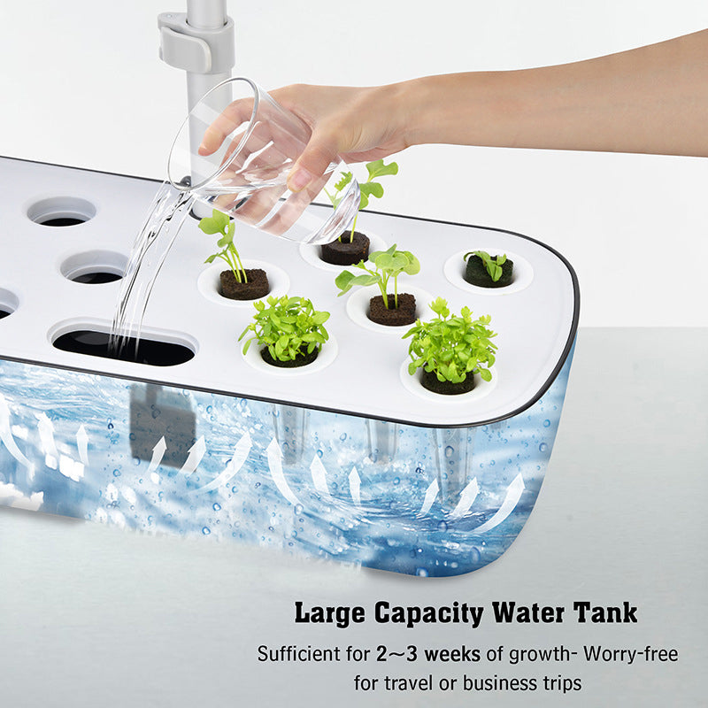Hydroponic System Kit: 12-Hole Indoor LED Grow Planter
