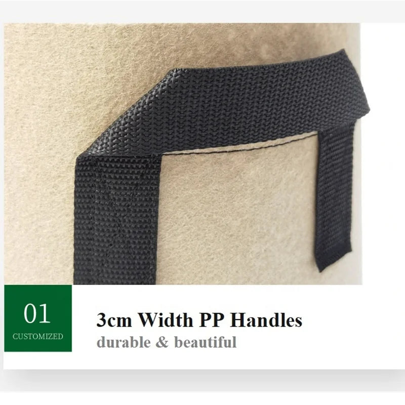 Garden Grow Bags 1-12 Gallon Non-Woven Fabric Pots with Handles