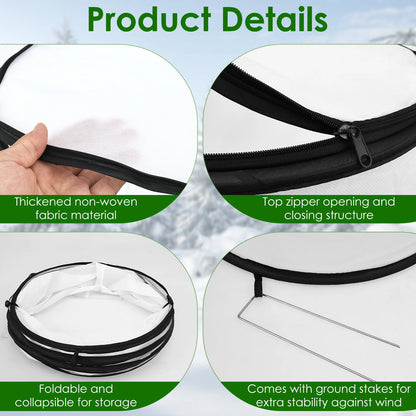 Pop Up Garden Mesh Plant Cover Breathable Plant Frost Cover with Zipper Folding Plant Winter Protector Gardening Accessories