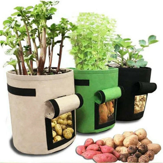Large Felt Potato Grow Bag - Non-Woven Seedling Bucket