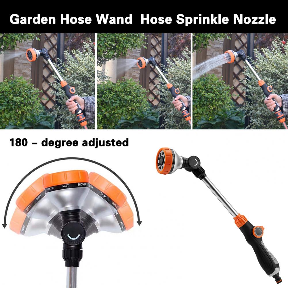Garden Nozzle: Heavy-Duty Metal Garden Hose Nozzle - 8 Spray Patterns