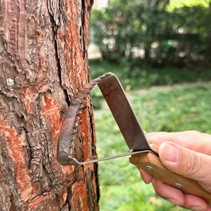 Manual Weeder Triangle Grass Scraper Tool Weeding Hand Tools Gardening Supplies with Wooden Handle for Garden Yard