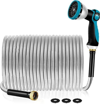 Garden Hose - Stainless Steel 100FT/50FT Kink-Free No-Leak