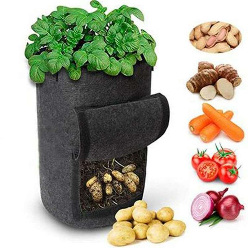 Large Felt Potato Grow Bag - Non-Woven Seedling Bucket