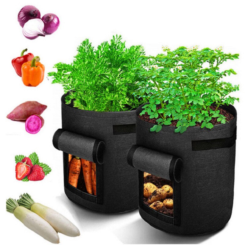Large Felt Potato Grow Bag - Non-Woven Seedling Bucket