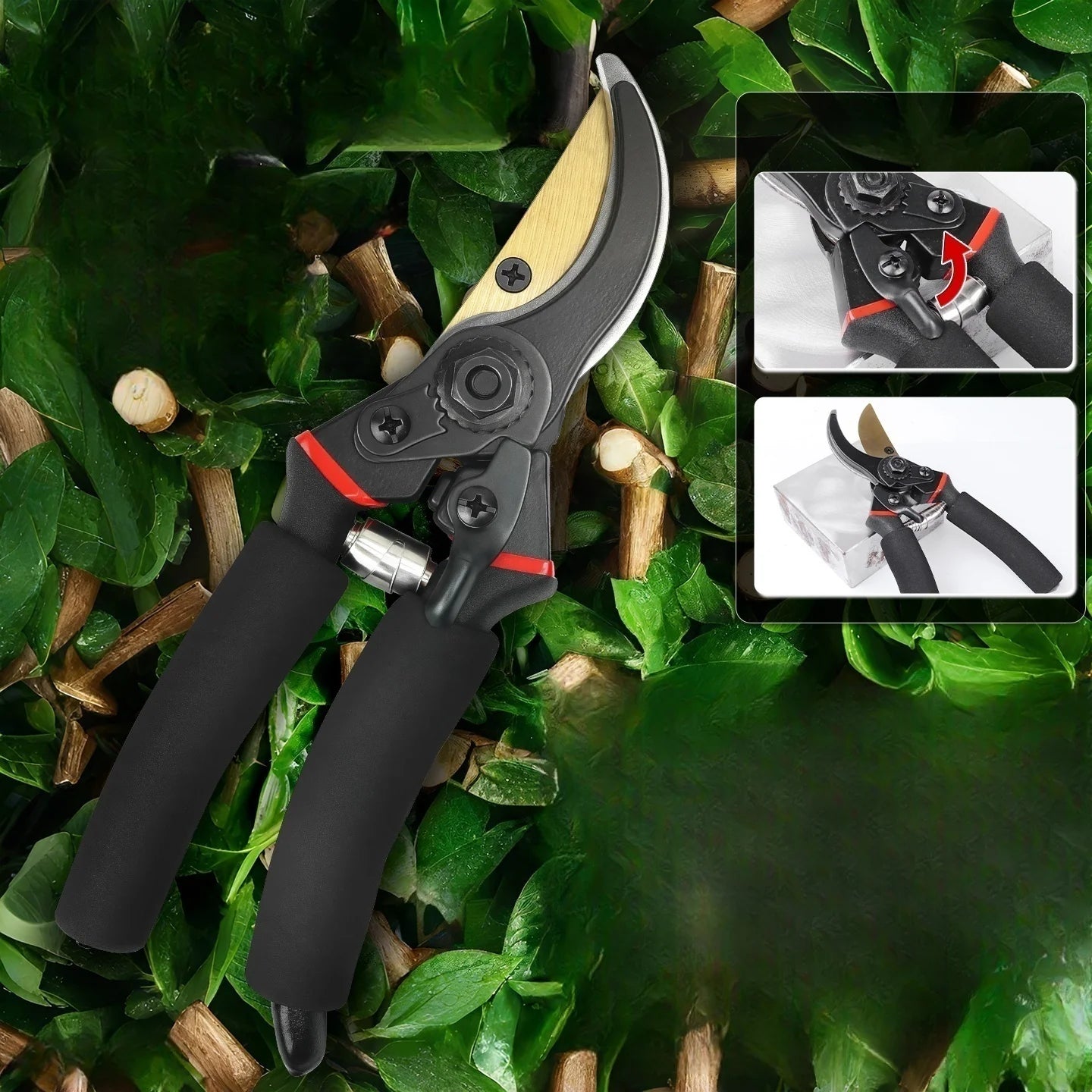 【Effort-Saving Design】Gardening Scissors Branch Pruner, Fine Craftsmanship Garden Pruning Shears, Fruit Tree Pruner, Household Landscaping Pruning Tool, Heavy-Duty Sk5 Blade Pruning Shears