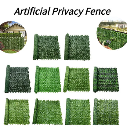 Rail Planter Faux Ivy Leaf Privacy Screen - Garden & Balcony Decor