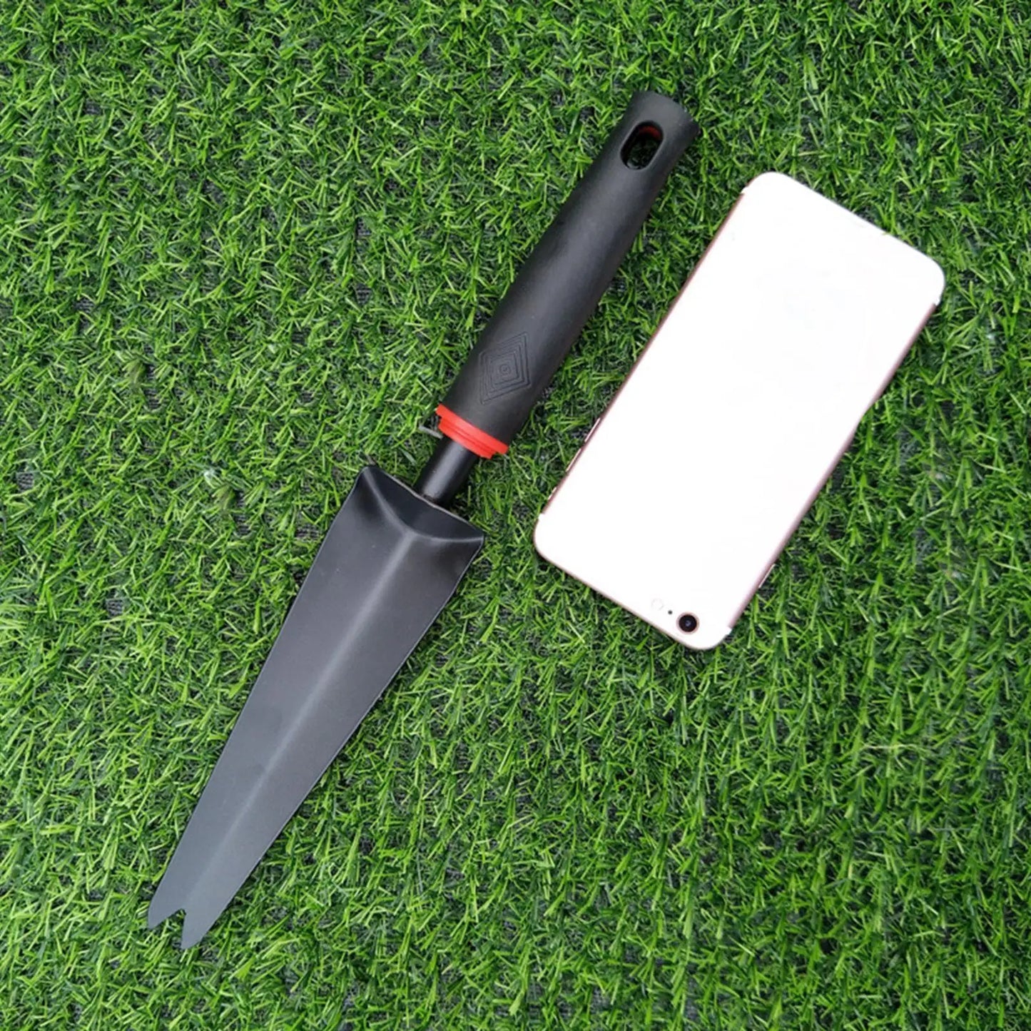 Manual Iron Garden Weeding Tool Compact Root Remover for Lawn Planting Transplanting and Gardening