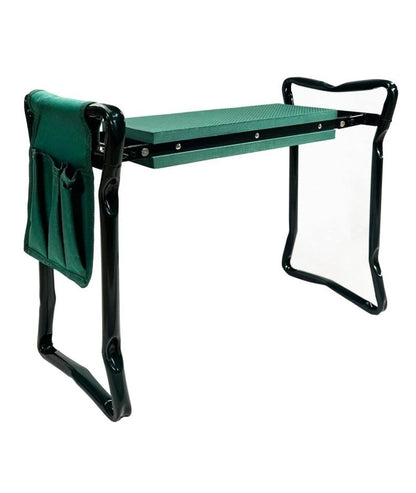 Tool Pouch: Garden Kneeler Seat - Foldable Stool with Thick Foam & Tool Pouch