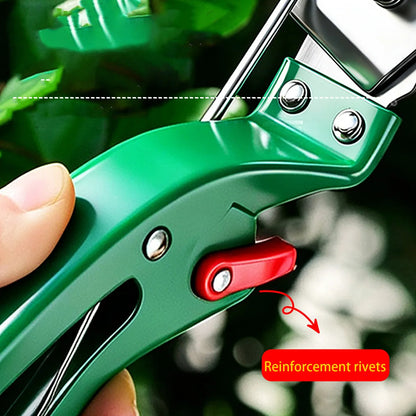 Stainless Steel Grass Shears Labor Saving Spring Handheld Lawn Cutter for Backyard Gardening Hedge Trimming Yard Weeding