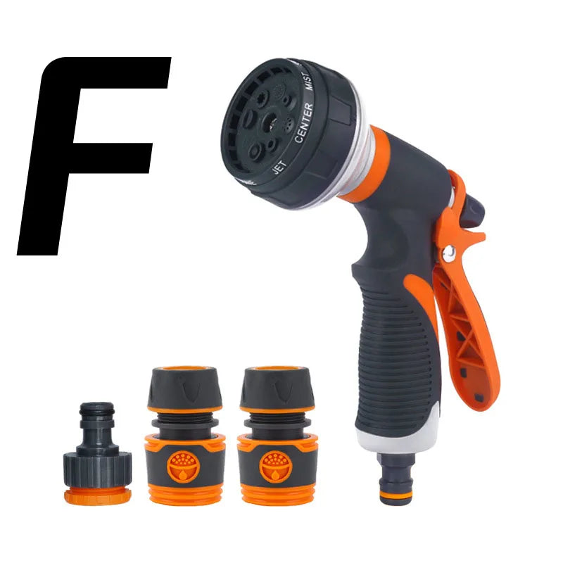 Garden Spray Nozzle: High Pressure 8-Mode Watering Gun