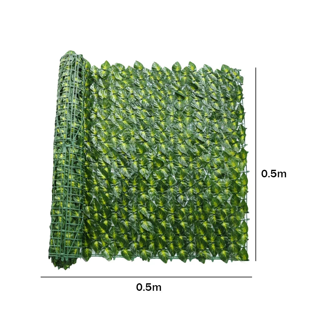 Rail Planter Faux Ivy Leaf Privacy Screen - Garden & Balcony Decor