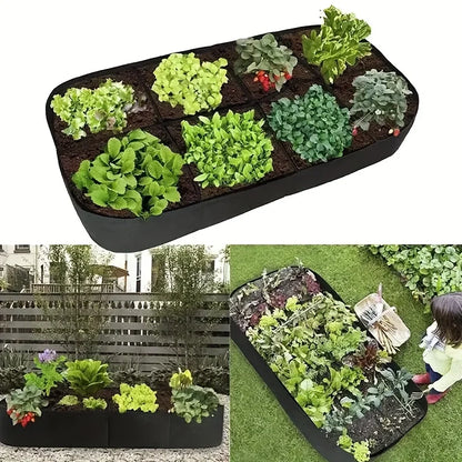 [Extra-Large Raised Garden Bed] 8-Grid Extra-Large Raised Garden Bed Kit -  Durable Weather-Resistant Rectangular Planter