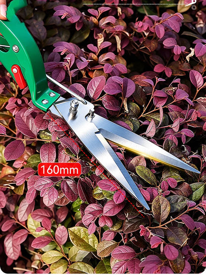 Stainless Steel Grass Shears Labor Saving Spring Handheld Lawn Cutter for Backyard Gardening Hedge Trimming Yard Weeding