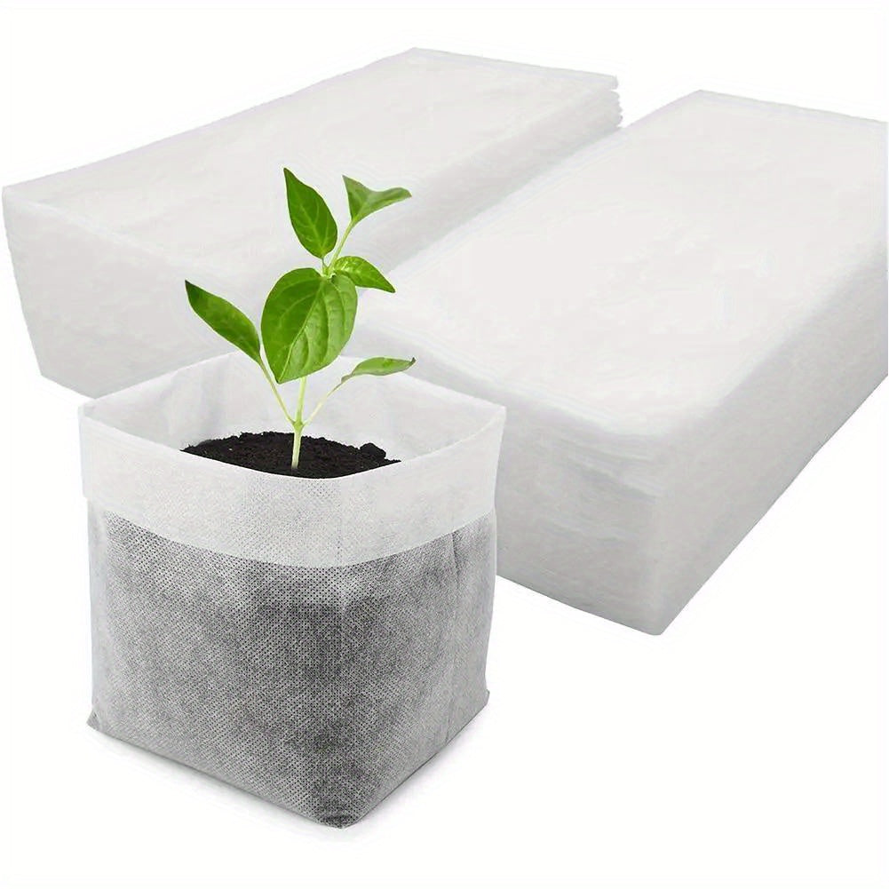 Biodegradable Seed Grow Bags 100pcs - Eco-Friendly Nursery GrowBags