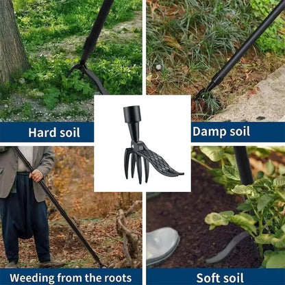 Stand Up Weed Puller Tool - Portable Weeding Head