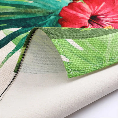  Apron: Flower Pattern Cotton Linen Kitchen Apron for Adults