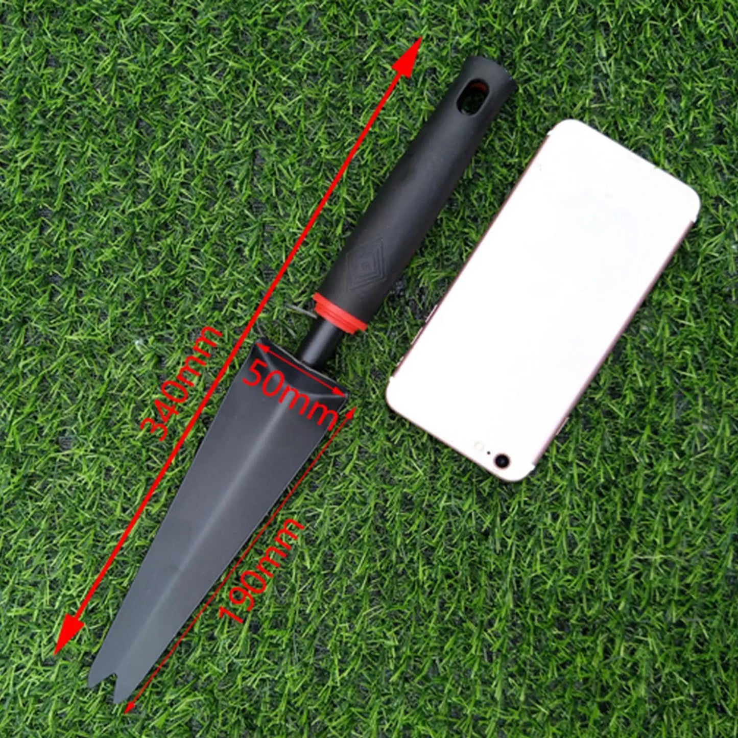 Manual Iron Garden Weeding Tool Compact Root Remover for Lawn Planting Transplanting and Gardening