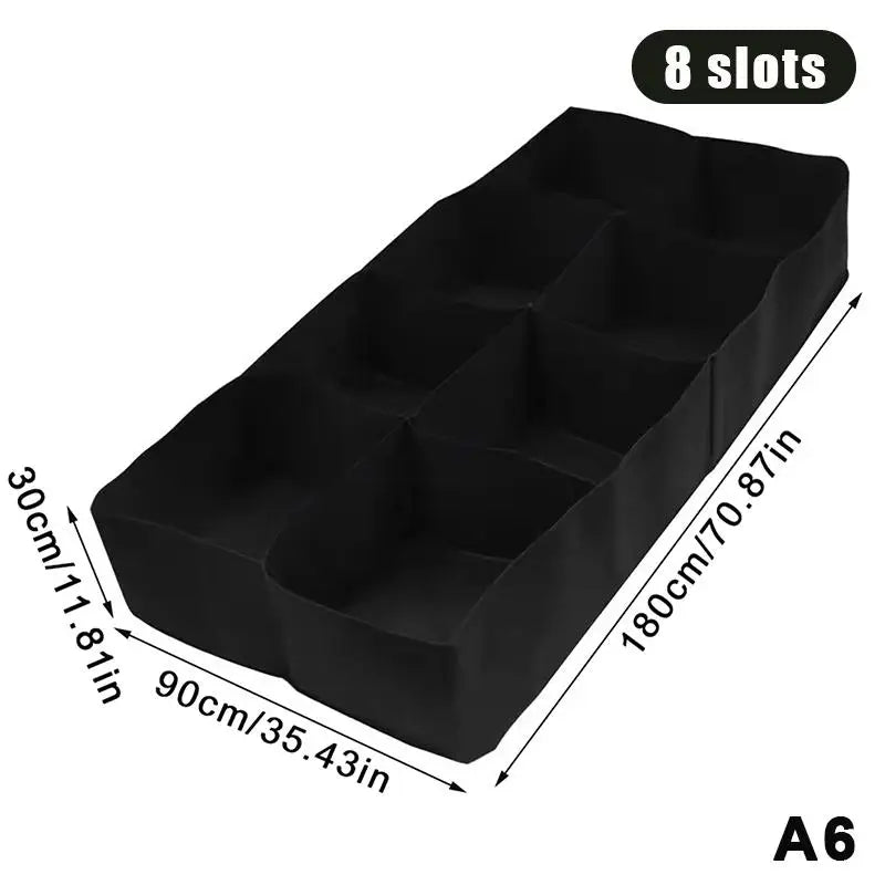 1/2/4/6/8 Holes Black Grow Bag Fabric Raised Garden Bed, Flowers And Vegetables Garden Grow Bags Rectangle Planting Nursery