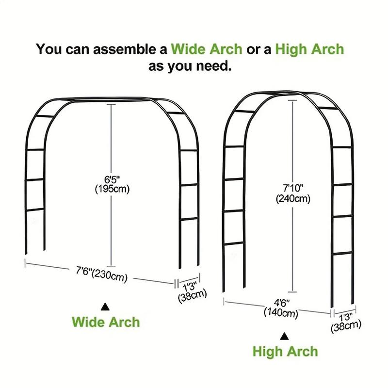 Metal Garden Arch Trellis for Climbing Plants & Decor