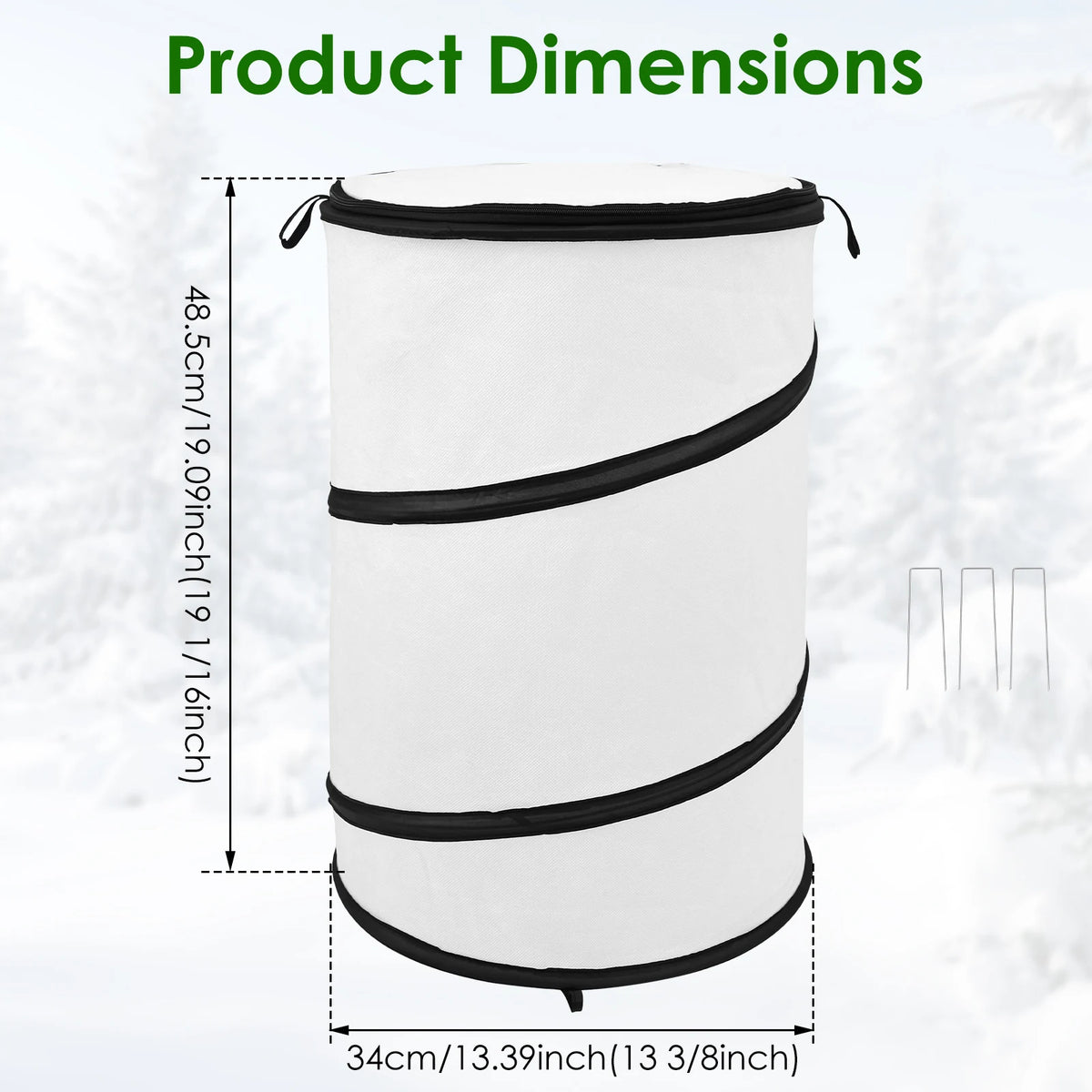 Pop Up Garden Mesh Plant Cover Breathable Plant Frost Cover with Zipper Folding Plant Winter Protector Gardening Accessories
