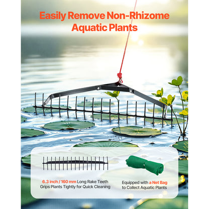Rake 32in - No Assembly, 30ft Rope Included