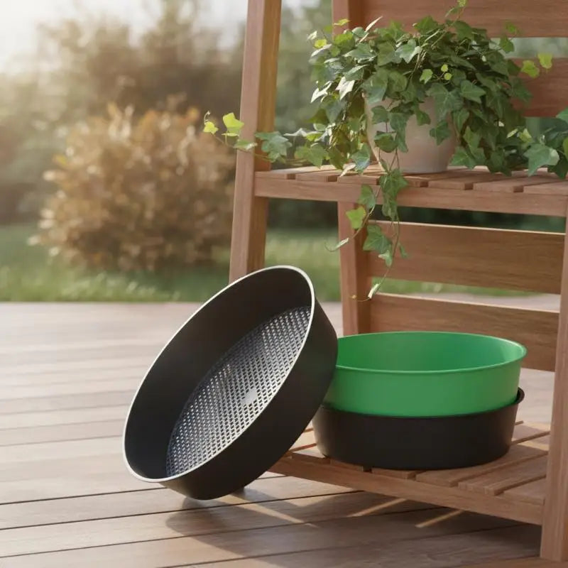 Plastic Soil Sieve Wear Resistant Filter Mesh Efficient Rock Waste Sifting Tool for Balcony Potted Plant Gardening