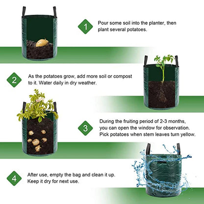 1 Bag Outdoor Compost Box, Reusable Garbage Bag, Self-Made Nutrient Soil Compost Bag, Kitchen Waste Collection Bag, Two-Way Zipp