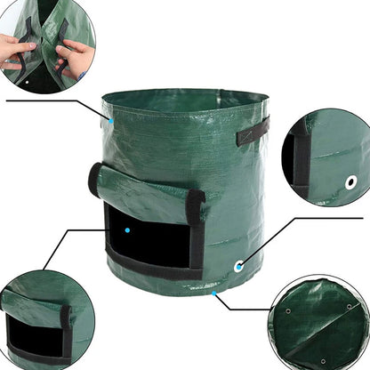 1 Bag Outdoor Compost Box, Reusable Garbage Bag, Self-Made Nutrient Soil Compost Bag, Kitchen Waste Collection Bag, Two-Way Zipp