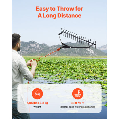 Rake 32in - No Assembly, 30ft Rope Included