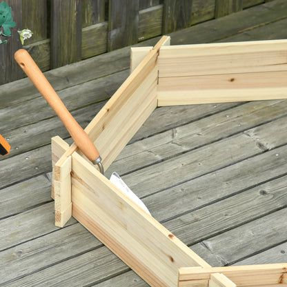 Garden Bed, Wooden 36" Hexagon Planter, No Tools Needed, Screwless Easy Assembly