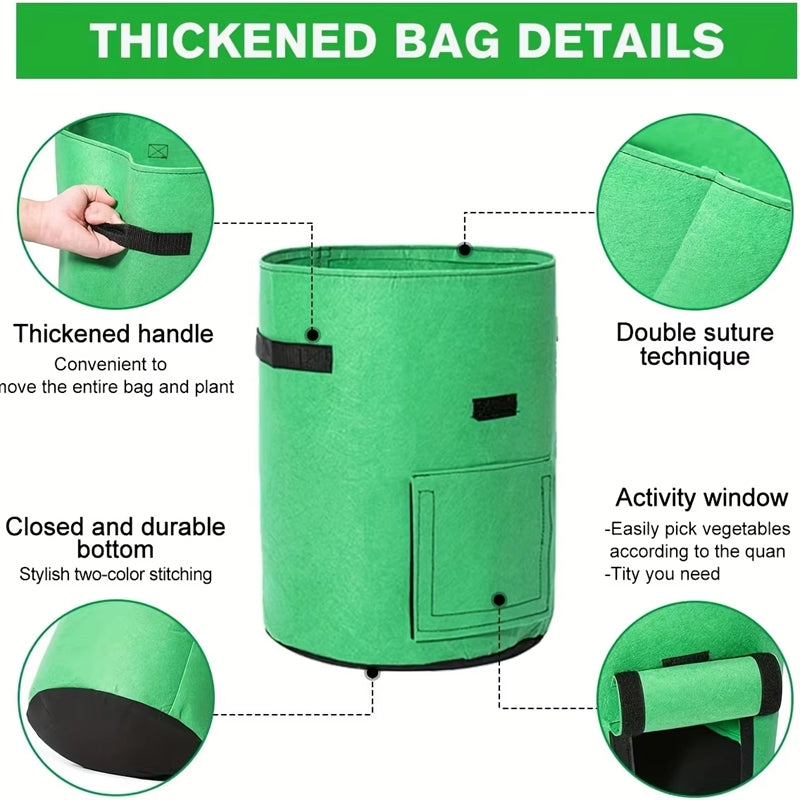 Potato Grow Bag 5/7 Gallon - Non-Woven Fabric for Vegetables