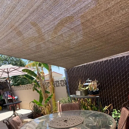 2x2mSunshade net 12 needle coffee sunshade net Home garden succulent UV protection 85-90% Sunshade net Balcony sunshade Car shed