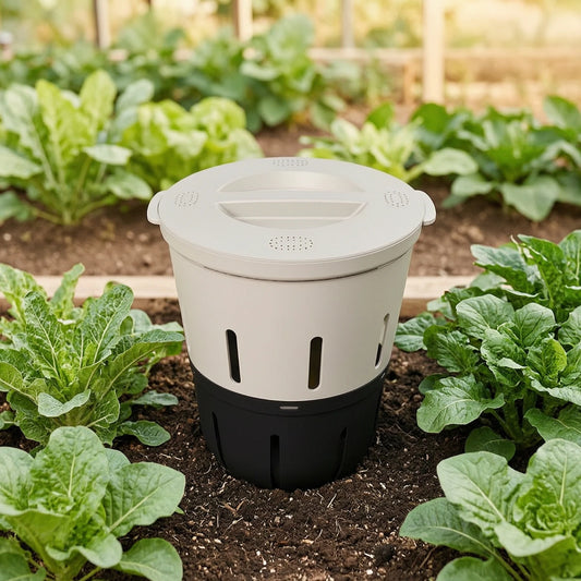 In-Ground Worm Composter Ventilated Worm Composting Bin Subterranean Compost Bin Outdoor Compact for Gardeners, Vegetable Beds