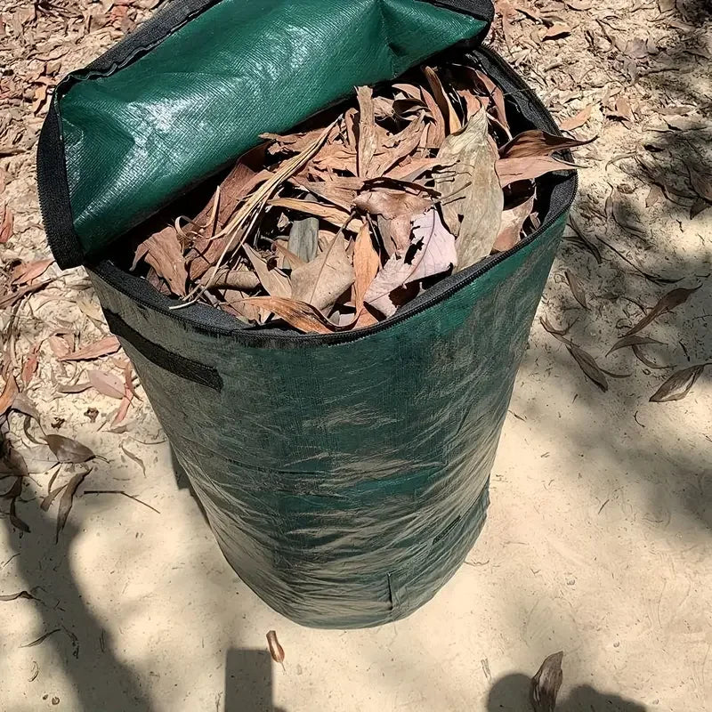1 Bag Outdoor Compost Box, Reusable Garbage Bag, Self-Made Nutrient Soil Compost Bag, Kitchen Waste Collection Bag, Two-Way Zipp