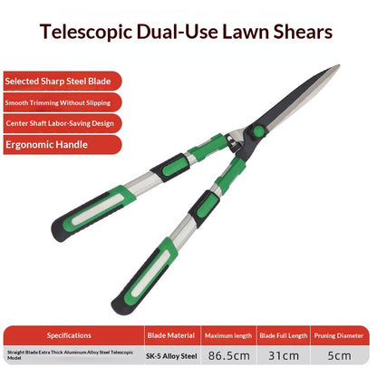 Telescopic Hedge Shears & Grass Trimmer - Extendable Clipper